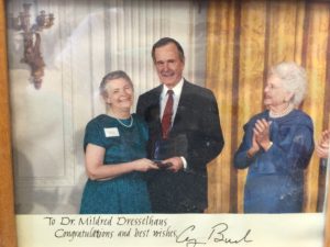 Millie awarded by President Bush
