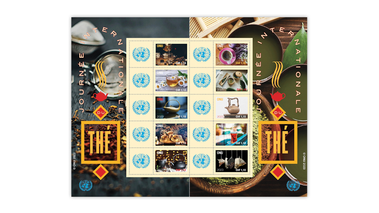 UN 2023 international tea day stamps